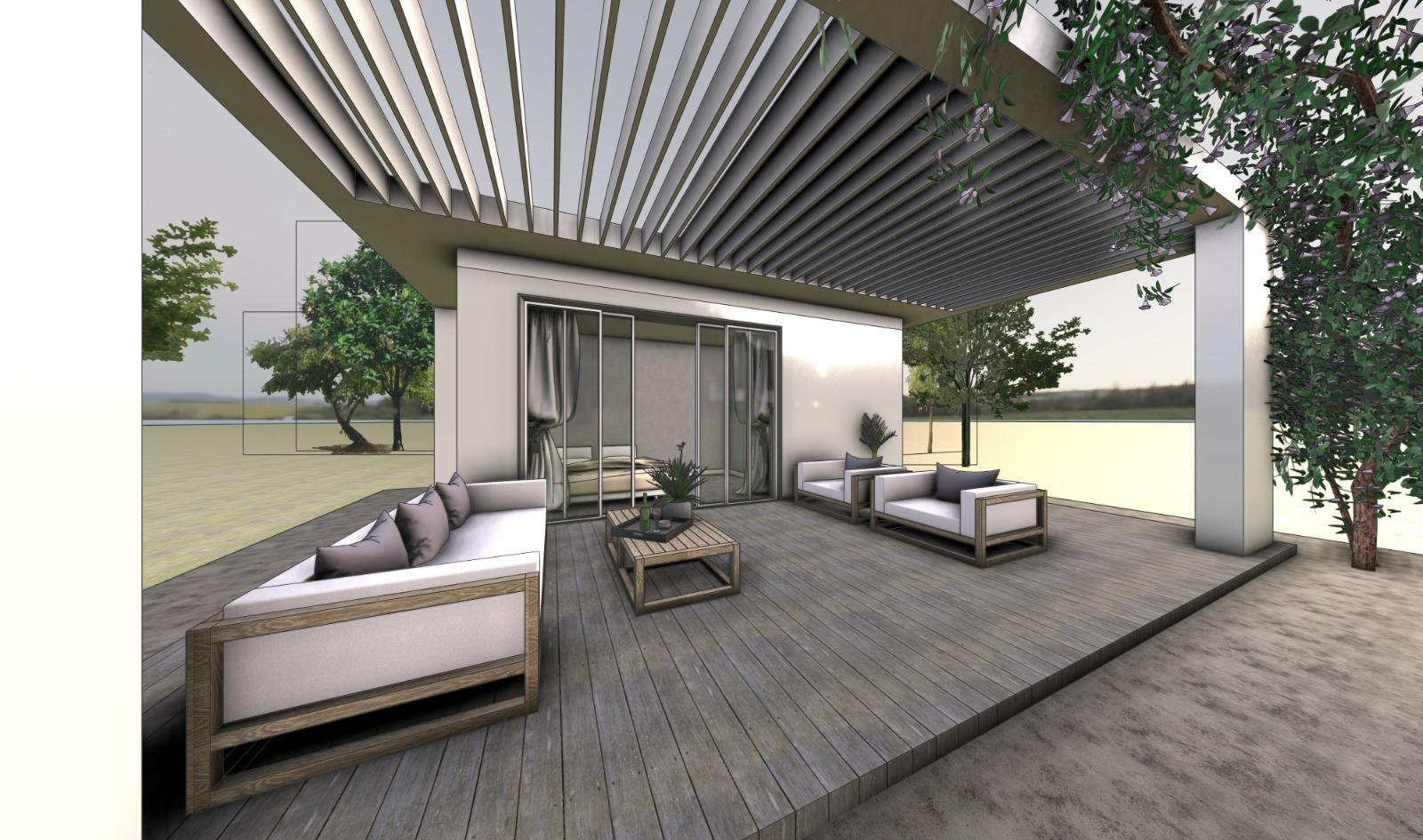 Terrazza con pergola IAB House